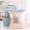 PiccoCasa Decors Sequin Throw Pillow Covers Shiny Sparkling Comfy Satin Cushion Covers - 4 of 4