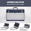 21-Inch Metal Tool Box with 4 Lockable Drawers, Portable Tool Chest Organizer for Mechanics & DIY | Auto-Locking System, Smooth Ball Bearing Slides - 3 of 4