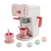 Topteng Simulation Coffee Machine, Play Kitchen Dishes Set Pretend Toy for Kid Gift, Pink - 2 of 4