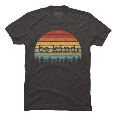 Men's Design By Humans Uplifting Retro Sun Vintage Be Kind Happy Positive Gift By cssdru T-Shirt