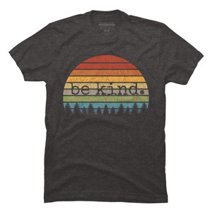 Men's Design By Humans Uplifting Retro Sun Vintage Be Kind Happy Positive Gift By cssdru T-Shirt - 1 of 4