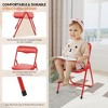 Gulches Pack of 2 Steel Frame Metal Foam Padded Folding Chairs for Kids, Green/Red - 3 of 4