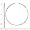 Black Bow Jewelry 2mm, Sterling Silver, Endless Hoop Earrings - 60mm (2 3/8 Inch) - 4 of 4