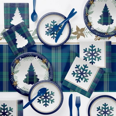 Holiday Tartan Deluxe Party Supplies Kit