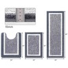 BAGOKIE 3 Piece Microfiber Bathroom Rug Set - 3 of 4