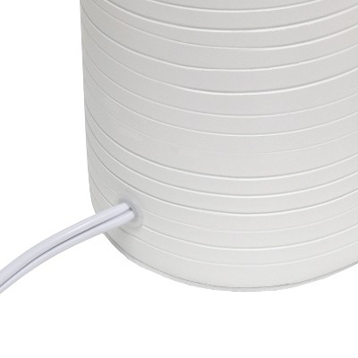 Elegant Off-White Ceramic Table Lamp with Textured Base