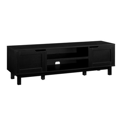 NicBex TV Stands for 65 inch TV, Modern Entertainment Center with 2 Open Shelves,TV Console for Living Room, Bedroom, Home,Black