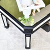 Vynxaria 48" Silver & Black Rectangle Coffee Tables - Vintage Carved Mirror Center Table - 4 of 4