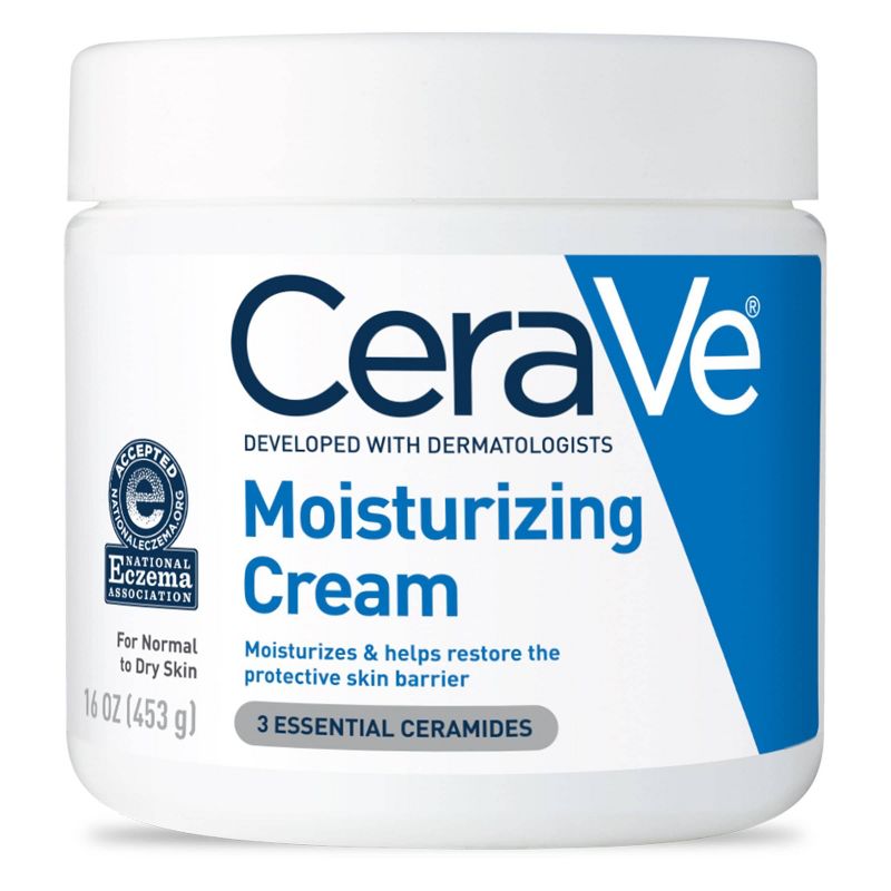 CeraVe Moisturizing Face &#38; Body Cream for Normal to Dry Skin - 16 fl oz, 1 of 22