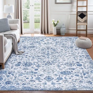 Hallway Runner Rug Machine Washable Soft Vintage Area Rugs for Bedroom Living Room Kitchen Non Slip Floor Runner Stain - 1 of 4