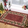Christmas Runner Rug 2x6 Washable Low Pile Non-Slip Rug Stain-Resistant for Kitchen, Entryway, Bathroom, Plaid Carpet Mat - 2 of 2