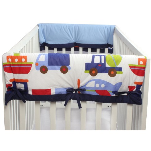 Bacati Transportation Multicolor Crib Rail Guard Covers Set of 2