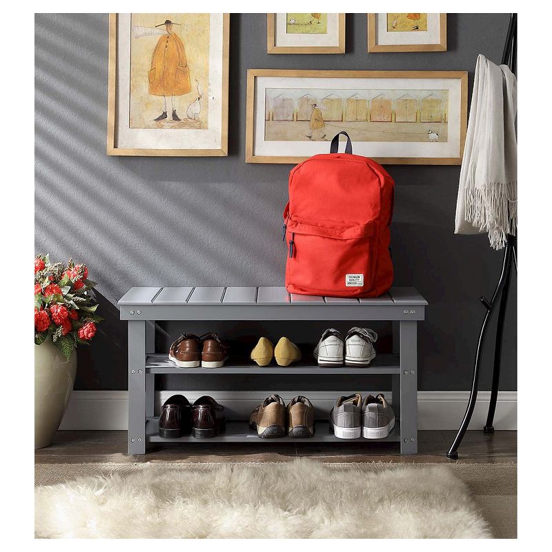 Oxford Utility Mudroom Bench with Shelves - Breighton Home, 4 of 13