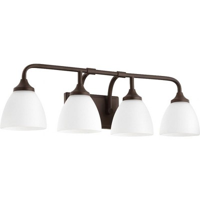 Quorum Lighting Enclave Glass 4-Light Oiled Bronze Wall Sconce