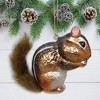 Chipmunk Glass Christmas Tree Ornament| OrnamentallyYou - 2 of 4