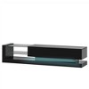 70.8" TV Stand with 2 Media Storage Cabinets and 16-color RGB LED Color Changing Lights for 75 Inch TV 4M - ModernLuxe - 4 of 4