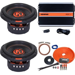 Memphis 2 MJP1022 MOJO Pro Series 10" Subwoofer With Dual 2-ohm Voice Coils with a MJP1500.1 1500W Monoblock Amplifier and Memphis 0ga Wire Kit - 1 of 4