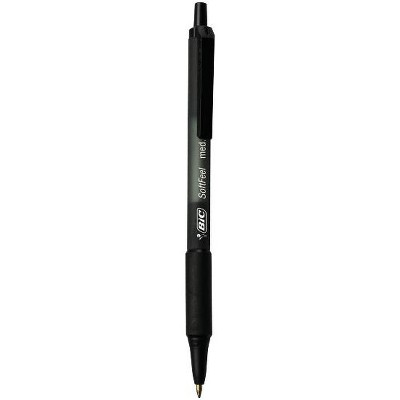 BIC Soft Feel Non-Refillable Ballpoint Pen, 1 mm Medium Tip, Black, pk of 12
