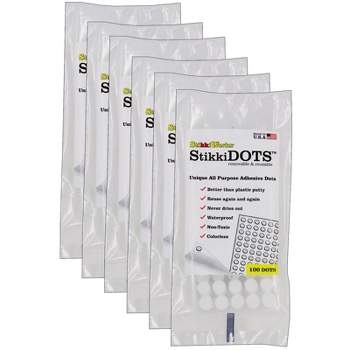 Dowling Magnets Magnet Dots, 3/4, White, 100 Dots Per Pack, Set Of 6 Packs