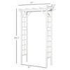 85" Wooden Garden Arbor for Wedding and Ceremony, Outdoor Garden Arch Trellis for Climbing Vines - White - 3 of 4