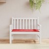 vidaXL Garden Bench Cushion in Vibrant Red - Outdoor Patio Furniture Comfort - 39.4"x19.7"x1.2" Foam Fiber - 2 of 4