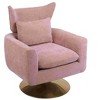 CAVINAS Linen Upholstered Swivel Accent Chair with Wood Frame,Classic Swivel Chair for Bedroom,Reading Room - 4 of 4