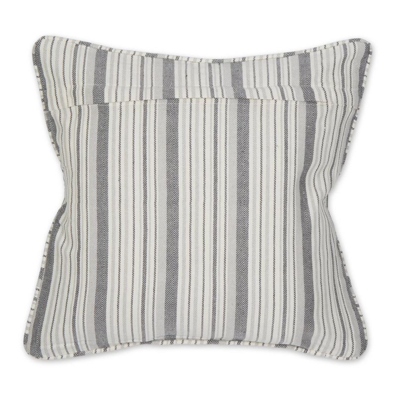 2pc 18"x18" Herringbone Striped Recycled Cotton Square Throw Pillow Cover - Design Imports, 3 of 7