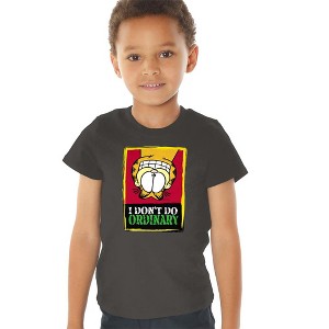 Toddler Boys' Garfield I Dont Do Ordinary T-Shirt Charcoal - 1 of 4