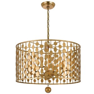 Crystorama Lighting Layla 6 - Light Chandelier in  Antique Gold - 1 of 4