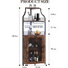 Corner Bar Cabinet, 61" Farmhouse Wine Rack with LED Light, Detachable 5-Tier Industrial Cabinet with Glass Holder & Adjustable Shelves-Brown - 3 of 4