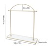 YIYIBYUS Gold Clothing Rack, Modern Garment Rack with Shelf, Heavy Duty Clothes Rack for Bed Room, Retail Store, Boutique - 4 of 4