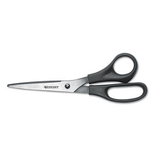 Westcott Value Line Stainless Steel Shears Black 8" Long 13135 - 1 of 4