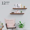 ChicFurnit Wall Shelf Set Floating Wood Shelves Invisible Brackets Hanging Shelf for Books Storage for Indoor Living Room, Black, 18.11"*1.57"*5.91" - 3 of 4