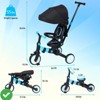 7 in 1 Baby Tricycle for 12-72 Months | Foldable Toddler Tricycle with Adjustable Parent Handle - 3 of 4