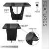 NicBex Compact 4/6 Seater Italian Dining Table with Painted Glass Top and Wooden Base for Kitchen, Dining Room - 4 of 4