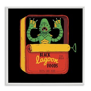 Stupell Industries Black Lagoon Creature Novelty Tuna Can Design  Framed Giclee Art - 1 of 4