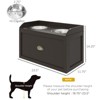 DSVIMOY Large Elevated Dog Bowls with Storage, Raised Dog Bowl Stand, Coffee, 23.5"*11.8"*14.3" - 3 of 4