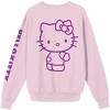 Hello Kitty & Friends Riding Rainbow Women's Cradle Pink Crew Neck Long Sleeve Sweatshirt - 2 of 4