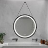 Vynxaria 24" LED Vanity Mirror: Luxurious Black Frame & Dimmable Anti-Fog Function - 2 of 4