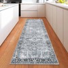 Machine Washable Area Rug,Vintage Floral Rugs for Living Room Soft Floor Carpet - 2 of 4