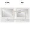 Amanti Art Mirror Makeover Bathroom Mirror Frame Border Kit- Fully Assembled Peel and Stick Frame - Mirror NOT Included - Trio  Trim - 4 of 4