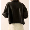 Women's Vegan Double Breasted Motorcycle Jacket - PROMESA M - 4 of 4