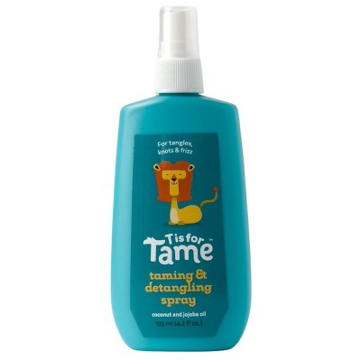T is for Tame - Natural Hair Taming & Detangling Spray for Kids and Babies, Knots, Frizz & Detangling, All Hair Types Including Curly - 4.2 Fl Oz