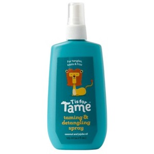 T is for Tame - Natural Hair Taming & Detangling Spray for Kids and Babies, Knots, Frizz & Detangling, All Hair Types Including Curly - 4.2 Fl Oz - 1 of 4