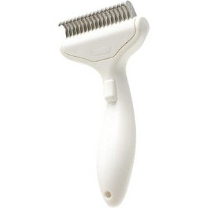 BABYYER Ergonomic Pet Cat Dog Knot Comb Floating Hair Removal One Click Stainless Steel Safe Comfortable Easy to Use and Clean - 1 of 4