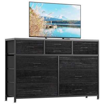 Homhougo TV Stand for TVs up to 55" Black