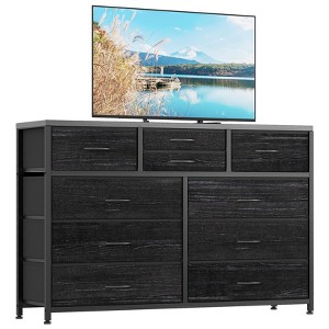 Homhougo TV Stand for TVs up to 55" Black - 1 of 4