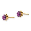 Black Bow Jewelry Kids 5mm Synthetic Alexandrite Birthstone 14k Gold Stud Earrings - 2 of 4