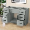 Bath Vanity Cabinet without Top 48 in. W x 21.5 in. D x 33.5 in. H Bathroom Vanity in Sky Grey with Black Handle - 4 of 4