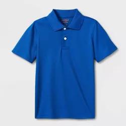 Kids' Short Sleeve Performance Uniform Polo Shirt - Cat & Jack™ Blue